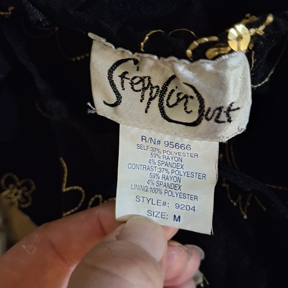 Vintage Y2K Steppin Out Embroidered Sequin Mini Ruffle Dress. - Picture 9 of 14